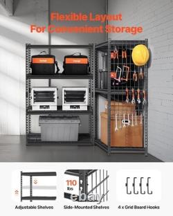 VEVOR 4-Tier Heavy Duty Garage Shelving 2400lb Capacity 20x40x60 inch Black