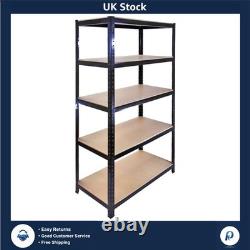Versatile Boltless Garage Shelving Rack 5 Tier Heavy Duty Metal 1800x900x400