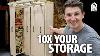 Vertical Sliding Storage Shelves Maximized Storage