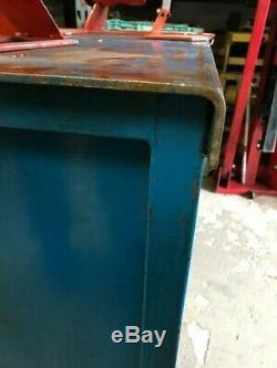 Very Heavy Duty 1000KG Rolling Workbench Thick Steel Top With Doors & Shelves