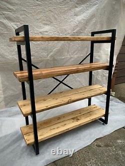 Very Large Handmade Bespoke Industrial Style Free Standing Shelving Unit Shelf