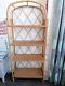 Vintage 1970's Bamboo & Rattan 2 Bay Display Shelving Unit / Book Case