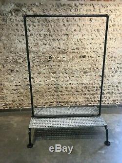 Vintage Industrial Heavy Duty Steel pipe Clothes Rail Rack Wardrobe Stand