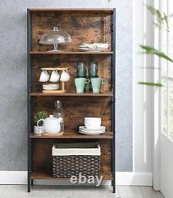 Vintage Kitchen Pantry Industrial Shelving Unit 4 Hook Bookcase Cabinet Storage