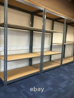 Warehouse Racking 5 Tier Shelving Boltless Heavy Duty Metal Shelf Storage-Grey