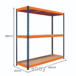 Warehouse Racking S-Rax Shelving Heavy Duty 300kg Per Shelf Garage Workshop