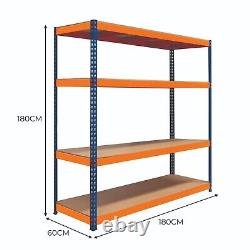 Warehouse Racking S-Rax Shelving Heavy Duty 300kg Per Shelf Garage Workshop