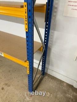 Warehouse racking heavy duty, plus x8 shelves. 2x 3.75m L x 2.5m H x 60cm D
