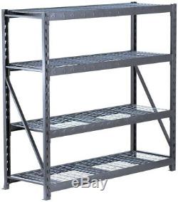 Welded Steel Garage Shelving Unit 4-Shelf Heavy Duty Steel Adjustable Shelves