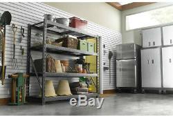 Welded Steel Garage Shelving Unit 4-Shelf Heavy Duty Steel Adjustable Shelves