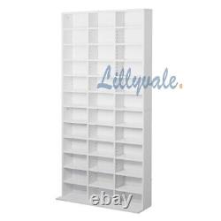 White Storage Shelf Rack Unit Free Standing Bookcase Video Games 1116 CD/528 DVD