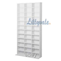 White Storage Shelf Rack Unit Free Standing Bookcase Video Games 1116 CD/528 DVD