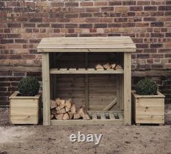 WinghamT Log Store With Kindling Shelf 4 X 4