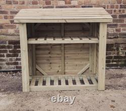 WinghamT Log Store With Kindling Shelf 4 X 4