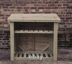 WinghamT Log Store With Kindling Shelf 4 X 4