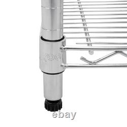 Wire Shelving Rack 5 Tier Metal Storage Shelf Unit Stand Kitchen Office Garage