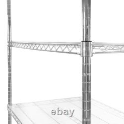 Wire Shelving Rack 5 Tier Metal Storage Shelf Unit Stand Kitchen Office Garage Wire Shelving Rack 5 Tier Metal Storage Shelf Unit Stand Kitchen Office Garage