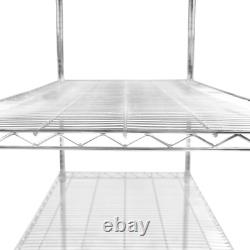 Wire Shelving Rack 5 Tier Metal Storage Shelf Unit Stand Kitchen Office Garage