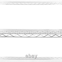 Wire Shelving Rack 5 Tier Metal Storage Shelf Unit Stand Kitchen Office Garage
