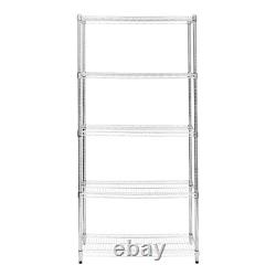 Wire Shelving Rack 5 Tier Metal Storage Unit Heavy Duty Free