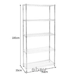 Wire Shelving Rack 5 Tier Metal Storage Unit Heavy Duty Free