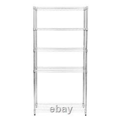 Wire Shelving Rack 5 Tier Metal Storage Unit Heavy Duty Free
