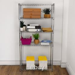 Wire Shelving Rack 5 Tier Metal Storage Unit Heavy Duty Free