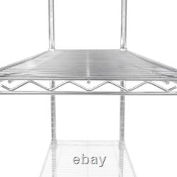 Wire Shelving Rack 5 Tier Metal Storage Unit Heavy Duty Free