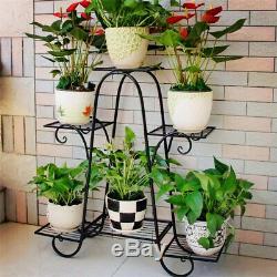 Wood/Bamboo/Metal Plant Stand Flower Rack Shelf Multi Tier Corner Garden Stand