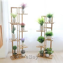 Wood/Bamboo/Metal Plant Stand Flower Rack Shelf Multi Tier Corner Garden Stand