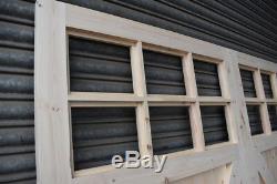 Wooden Garage Doors Heavy Duty Frame, Ledge & Braced 12 Pane