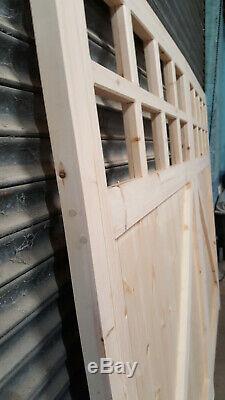 Wooden Garage Doors Heavy Duty Frame, Ledge & Braced 16 Pane Made to size