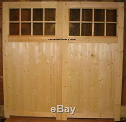 Wooden Garage Doors Heavy Duty Frame, Ledge & Braced 16 Pane With Frame