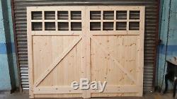 Wooden Garage Doors Heavy Duty Frame, Ledge & Braced 4 Pane Made to size