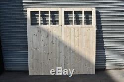 Wooden Garage Doors Heavy Duty Frame, Ledge & Braced 6 Pane
