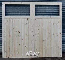 Wooden Garage Doors Heavy Duty Frame, Ledge & Braced Single Pane