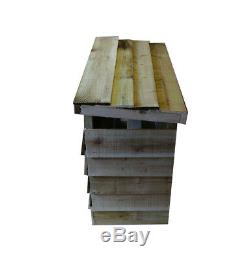 Wooden Garden Log Store -3 SHELF Log Store Heavy Duty Storage Solid Wood Store
