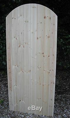 Wooden Garden Side Gate Ledge & Braced Heavy Duty 6ft 1800mm Plus Curved Top