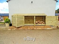 Wooden Log Store 4ft Autumn Sale UK HandMade