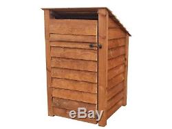 Wooden Log Store 4ft Beech Treated Outdoor Firewood Wood Storage