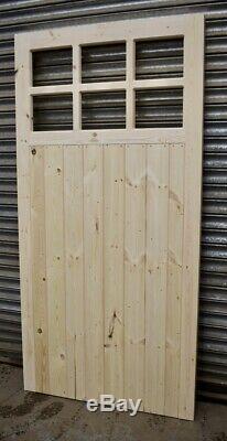Wooden Side Garage Door Heavy Duty Frame, Ledge & Braced 6 Pane