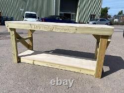 Wooden Workbench 18mm Hardwood Ply Top, Heavy duty Work Table. Free Engraving