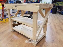 Wooden Workbench Acorn 4ft to 8ft Garage, Workshop, DIY Heavy Duty Work Table