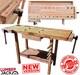 Woodworking Bench Hardwood 7 Vices One Drawer Tool Well Shelf Heavy Duty Diy