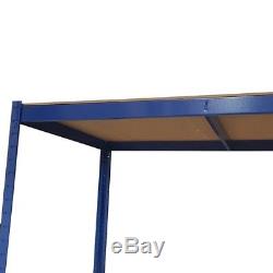 Work Bench/ Station / Wood Shelf for Garage/Warehouse/Shed Heavy Duty Steel Blue