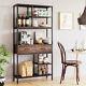 Xl Vintage Industrial Bookcase Tall Shelf Metal Display Unit With Cabinet & Rack