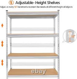 Yaheetech Garage Storage Shelves 4-Tire Heavy Duty Shelving Units for Per x 60 x