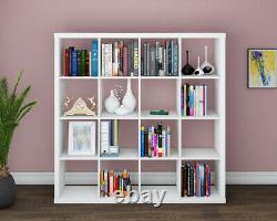 16 Cube Bookshelf Unit Display Storage Bookcase Shelves Holder Home Office Blanc
