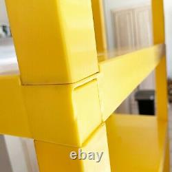 1970s MID Century Moderne Rayonnage Modulaire Yellow Étagère En Plastique Dorm Meubles