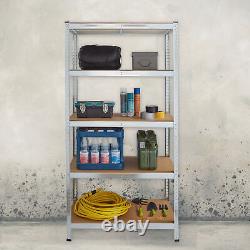 2 x Étagères Robustes 180x90x45 cm Rangement Métal Garage Entrepôt Acier